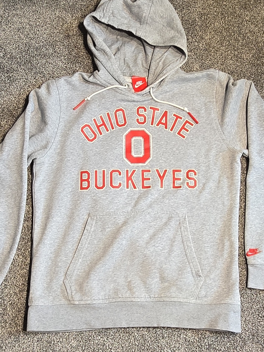 Vintage Nike Ohio State Buckeyes Gray Hoodie Sweatshirt Men's Medium